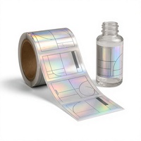 Étiquettes personnalisées pour petites bouteilles en PET holographiques, style occidental, design original