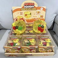 Jouet Squishy en Forme de Fruit Rempli de Vaseline, Série Fruits, Jouet Anti-Stress et Anxiété à Presser, Non Rebondissant, Simulation de Fruit