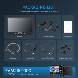 FEELWORLD Monitor de producción de 21,5 ", brillo de 1000nit, compatible con miras LUT 3D, ideal para la realización de películas en vivo - Product Image 6