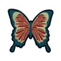Écusson de broderie arc-en-ciel personnalisé, patchs brodés d'insectes papillons