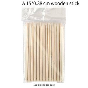 SunelPort - Juego de 100 Piezas de Brocas de Madera de Abedul Desechables de 15 cm de Largo, Broca de Doble Cabeza para Decoración de Uñas SP-303, Herramientas para Decoración de Uñas, Más Tamaños y Colores - Product Image 4