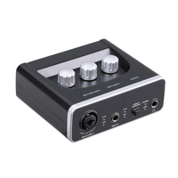 Interfaz de Audio Profesional Multifunción Accuracy Pro Audio SD-21, Tarjeta de Sonido USB Externa para Grabación de Audio y Transmisión en Vivo