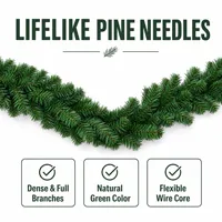 Guirlande de Noël artificielle en PVC de 2,7 m personnalisable, branche de pin, pour porte/fenêtre, décoration intérieure/extérieure, Chine
