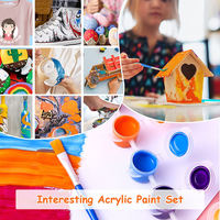 Panwenbo Ensemble de peinture acrylique 12 couleurs de haute qualité 3ml Bandes de pot de pigment pour toile et verre DIY Graffiti Painting