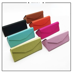 सरल Foldable त्रिकोणीय चमड़ा हार्ड प्रकरण के लिए चश्मा ताल धूप का चश्मा लेंस कंटेनर बॉक्स पर्स Eyewear सामान - Product Image 6