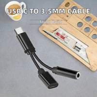 Câble audio USB-C vers 3,5 mm 2 en 1 avec gaine en PVC - Extension de charge rapide pour appareil photo et haut-parleur