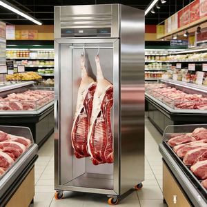 Rebirth Support à viande suspendu <span class=keywords><strong>en</strong></span> acier inoxydable et verre pour réfrigérateur, solution de stockage de viande à refroidissement direct - Product Image 4