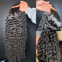 Peluca de Cabello Humano Virgen Vietnamita con Frente de Encaje HD 13x6, sin Pegamento, de 30 y 32 Pulgadas, para Mujeres Negras