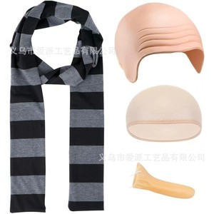 Ensemble d'accessoires de costume de cosplay pour hommes, comprenant une perruque chauve avec écharpe et nez artificiel, pour tenue à thème <span class=keywords><strong>Minions</strong></span>, printemps 2023 - Product Image 1