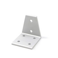 Connecteur d'angle vertical à 90 degrés HT HT-JJ pour profilés en aluminium industriels 4040 4080, fixation de cadre, supports muraux polis noirs