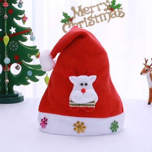 Vente flash - Décorations de Noël - Chapeaux de Père Noël pour adultes et enfants - Chapeaux de Père Noël en forme de bonhomme de neige et d'élfe avec LED - Product Image 6