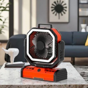 Ventilateur de camping portable personnalisé 40000mAh avec lumière LED, moteur sans balais, faible bruit et refroidissement rapide pour voiture, extérieur et maison - Product Image 5