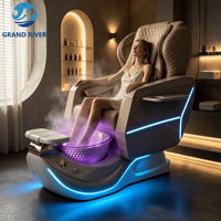 Chaise de pédicure spa à jet de vapeur magnétique électrique à prix de gros, ensemble chaise de pédicure et table de manucure