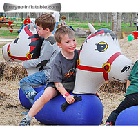 Cheval gonflable étanche à l'air, prix d'usine, Poonny Hop, cheval gonflable pour le jeu de course de chevaux
