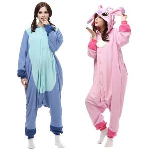 Pijama de Animales de Dibujos Animados Azul y Rosa para Halloween, Disfraz de Cosplay para Parejas, Kigurumi para Adultos, Traje para Fiestas y Actuaciones - Product Image 1