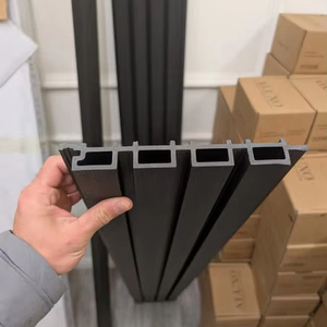 Factory Price Wood Grain Luxury Flat Solid <strong>Cladding</strong> Hollow Outdoor Metal Wpc Wall Panel - Product Image 3