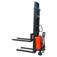 Chariot élévateur semi-électrique de 1,5 tonne, transpalette électrique semi-automatique manuel pour le déchargement de marchandises en usine alimentaire et de boissons