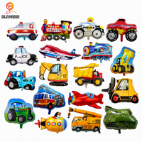 Ballons en Mylar BLN en forme de véhicules (camion, voiture, avion, engin de construction) pour la décoration de fêtes d'anniversaire, fournitures en gros
