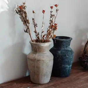 Rustic Vintage Style Home Tabletop Decoration Flower Vase Custom Terracotta Vases For Wedding