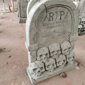 Уличный реквизит украшения гигантский Скелет гробница роскошный надгробный камень надгробный памятник из стекловолокна Хэллоуин страшный реквизит - Product Image 1