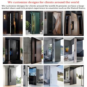 Luxe Amerikaanse design huisdeuren, draaideuren, op maat gemaakte massief houten buitendeuren, dubbele villa voordeur, dubbele hoofdingang - Product Image 6