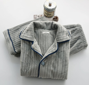 Custom Winter Embroidery Logo Wome <strong>Pyjamas</strong> Warm <strong>Fleece</strong> Flannel Fabric <strong>Super</strong> <strong>Soft</strong> Pajamas for Wome - Product Image 2