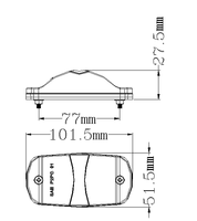 Feux de dégagement / feux latéraux de remorque de camion LED de haute qualité DOT/SAE, 12V 24V, feux de remorque de camion