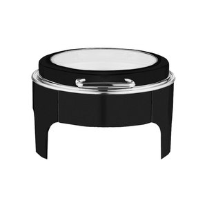 Estufa de buffet de pies redondos, suministros para restaurante, producto de plato de frotamiento, calentador de alimentos negro con ventanas - Product Image 1