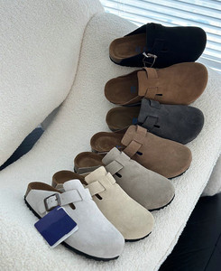 Zapatillas londinenses de ingeniería alemana unisex, zapatos de Casa de cobertura completa, cama de pie de corcho/lana de cuero curtido al aceite para el verano - Product Image 2