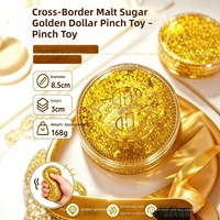 Jouet Squishy en caoutchouc doré en forme de pièce de monnaie, à rebond lent, imitation dollar, transfrontalier, design esthétique, anti-stress, en forme de pièces d'or, en stock