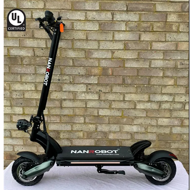 Nanrobot D6+ high-performance dual-motor dual suspension electric scooter front and rear hydraulic /disc brakes with EBS