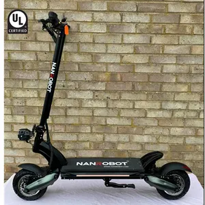 Nanrobot D6+ high-performance dual-motor dual suspension electric scooter front and rear hydraulic /disc brakes with EBS