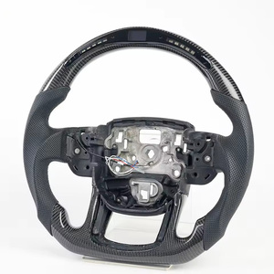 Volante de cuero perforado de fibra de carbono LED para Land Rover Sport Range <span class=keywords><strong>SVR</strong></span> L494 L405 <span class=keywords><strong>Evoque</strong></span> Volante de fibra de carbono - Product Image 3