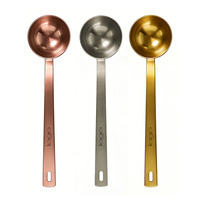 Ensemble de cuillères doseuses en acier inoxydable, lavable au lave-vaisselle, avec trou de suspension, poignée ergonomique, logo personnalisé pour la cuisine, cuillère à matcha
