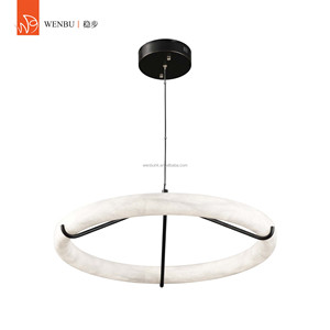 Lampe suspendue en albâtre espagnol pour villa, hôtel, salon, salle à manger, salle de séjour - Product Image 1