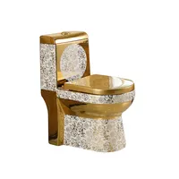 Feito na china uma peça gravidade cerâmica nivelar ouro luxo banheiro