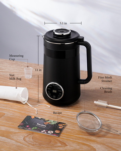 Amandelmelkmachine 8-In-1 Multifunctionele Melkmixer Op Basis Van Soja-Haver, Zelfgemaakte Zuivelvrije Sapnotenmelkmaker