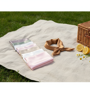 <span class=keywords><strong>Foulard</strong></span> carré moyen <span class=keywords><strong>en</strong></span> satin pour <span class=keywords><strong>femme</strong></span>, sensation soyeuse, idéal pour le sommeil et le soin des cheveux - Product Image 2
