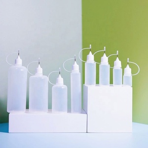 Custom 100ml PE <b>Plastic</b> Empty Dropper <b>Bottle</b> with Needle Tip Applicator <b>Squeeze</b> Glue <b>Bottle</b> and Twist Caps - Product Image 2