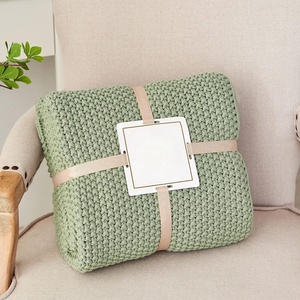 Couvertures d'hiver épaisses en tricot câblé de haute qualité pour adultes, grande taille, couverture en tricot de coton épais, meilleures ventes - Product Image 4