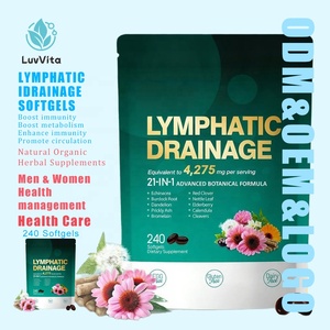 LUVVITA 淋巴引流软胶囊补充剂 抗氧化免疫支持 紫锥菊 蒲公英草药补充剂 - Product Image 1