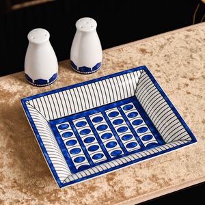 Hot Selling Europe Palace Royal Nordic Home Decoration Blue Luxury 32pcs Bone China On-glazed <b>Dinnerware</b> <b>Set</b> Cup Kit Plant - Product Image 6