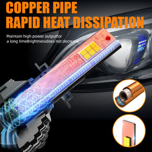 अनुकूलित v88 150w h16 नेतृत्व हेडलाइट उच्च विमानन एल्यूमीनियम मिश्र धातु 6063 15000lm नेतृत्व वाले हेडलाइट H4 150w 6000k ix6 गोल्फ x3 के लिए - Product Image 3