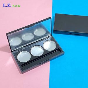 Lzパックストック100個インナー26.5mm長方形3色マットブラックリップスティックアイシャドウパレットコンパクトパウダーケースミラー付き - Product Image 3