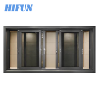 Ventanas de vidrio personalizadas Ventana corredera horizontal de aluminio Rotura térmica Ventana corredera de aluminio Diseño moderno para el hogar