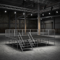 Plateforme de scène modulaire en alliage d'aluminium avec garde-corps pour la sécurité des éclairages de scène