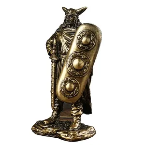 Stampo in Resina per Sculture in Bronzo di Guerrieri Vichinghi della Mitologia Norrena, Ornamenti di Cavalieri in Armatura Antica, Scultura in Rame per Arredamento Casa - Product Image 1