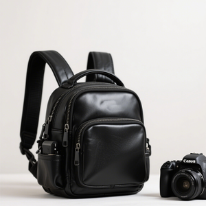 Nhà sản xuất OEM tùy chỉnh chính hãng da bảo vệ máy ảnh DSLR Video Ba lô máy ảnh Túi Ba lô cho đi bộ đường dài cắm trại - Product Image 5