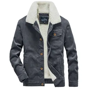 Men's winter cashmere thickened cashmere short jacket corduroy casual cotton padded jacket