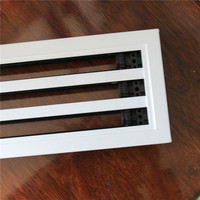 Grille de protection de conduit de ventilation pour climatisation, dispositif de ventilation en alliage d'aluminium, diffuseur de fente linéaire en ABS